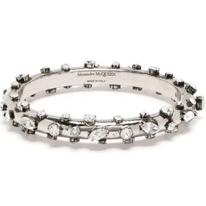 Alexander McQueen Women's Crystal Embellished Bangle Bracelet